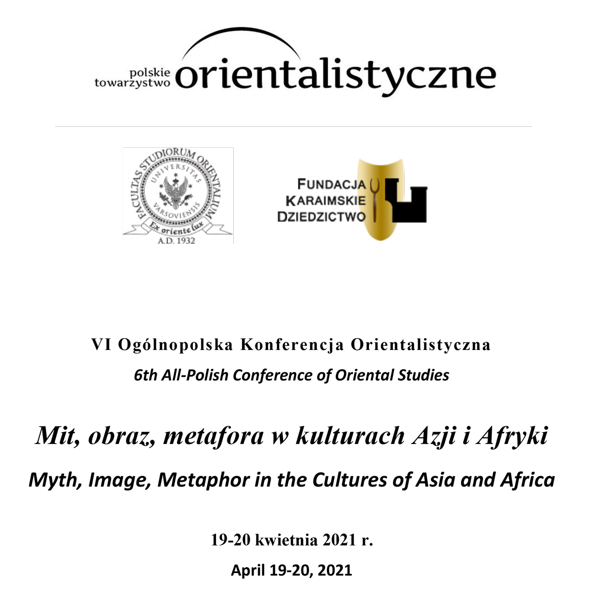 VI Konferencja Polskiego Towarzystwa Orientalistycznego